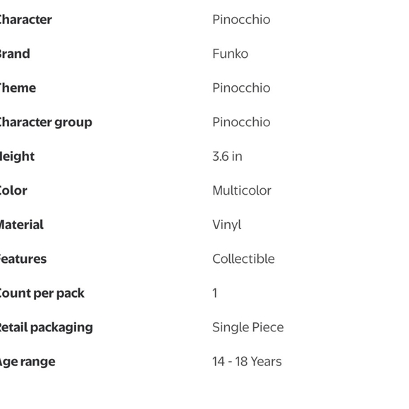 Funko Pinocchio Vinyl Figure - Multicolor Netflix Version**New** - Picture 3 of 3